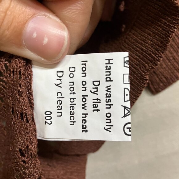 REDHOTYPE Women's XL Coffee 3/4 Sleeve Open Front Crop Shrugs Cardigan Sweater - Picture 9 of 14